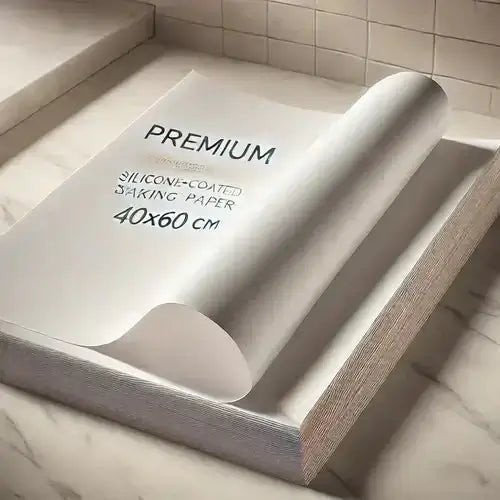 Hârtie de Copt Albă Siliconată (40x60cm) Premium – 500 Coli - Trimaton