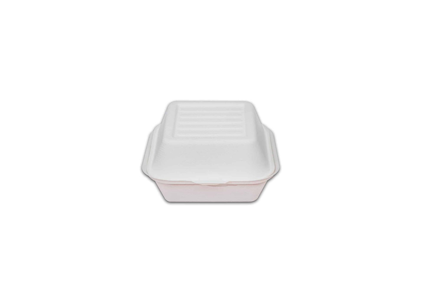 Caserola cu Capac Pentru Burger Unica Folosinta 15x15cm ambalaj biodegradabil pentru burgeri