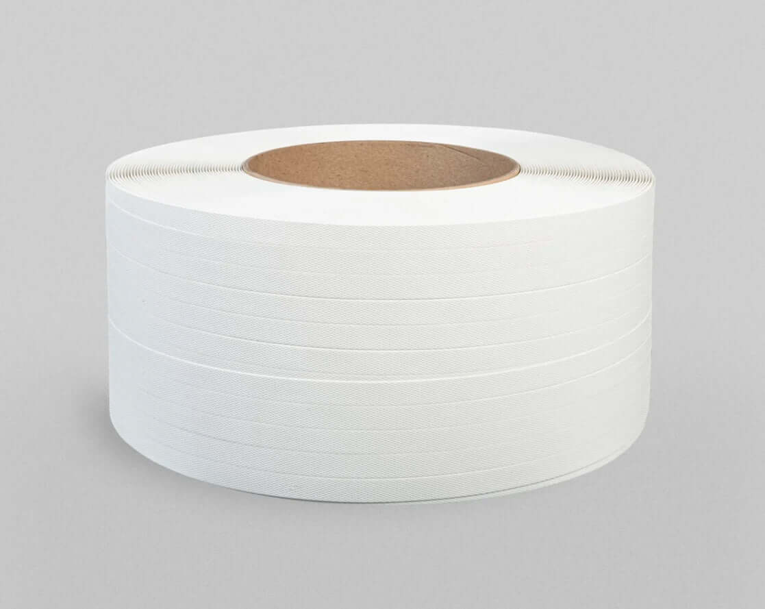 Bandă Pp (Polipropilenă) Albă 9 Mm X 0.50 Mm, 4000 M/Rolă