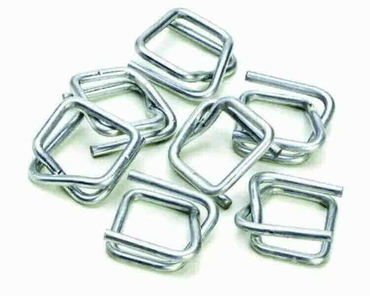 Set 1000 Cleme ( bucle ) metalice galvanizate pentru legare banda PP PES PET 13 - 16 mm
