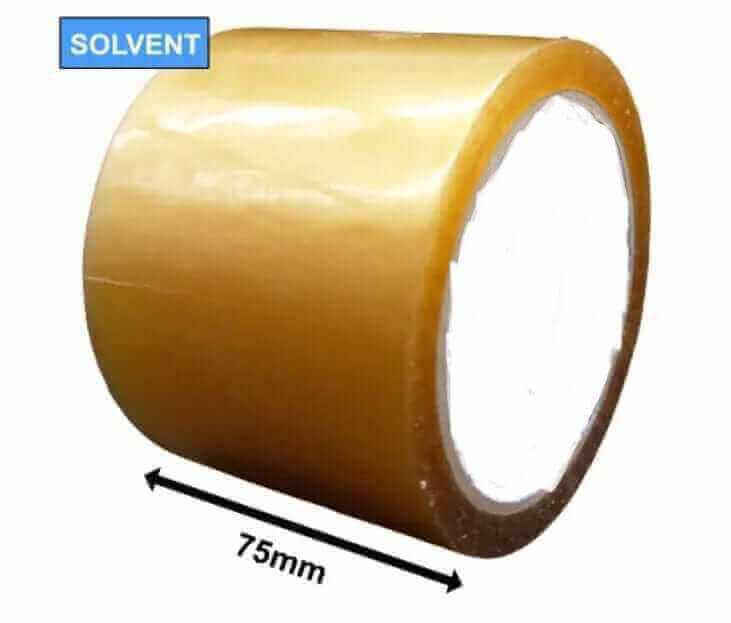 Banda adeziva Solvent 75 mm x 60 m , 50 microni , transparen