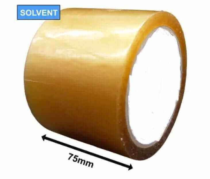 Banda adeziva Solvent 75 mm x 60 m , 50 microni , transparent - 24 buc - Trimaton