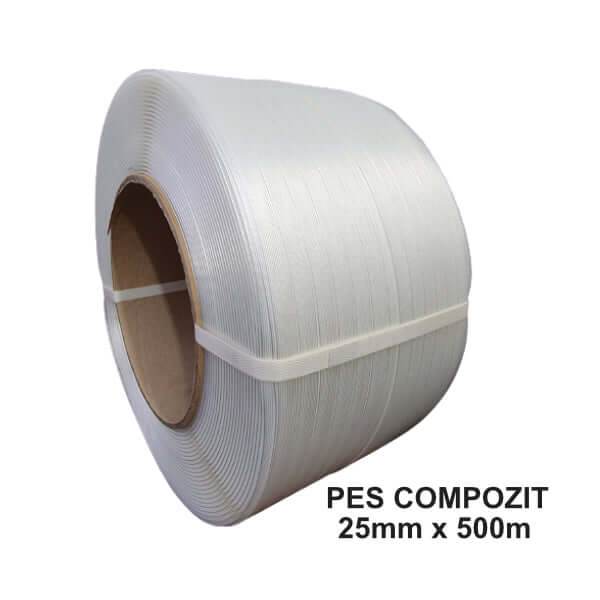 Bandă Pes Nețesută Compozit 25 Mm X 500 M, 760 Kgf, Tub 200 Mm - Trimaton