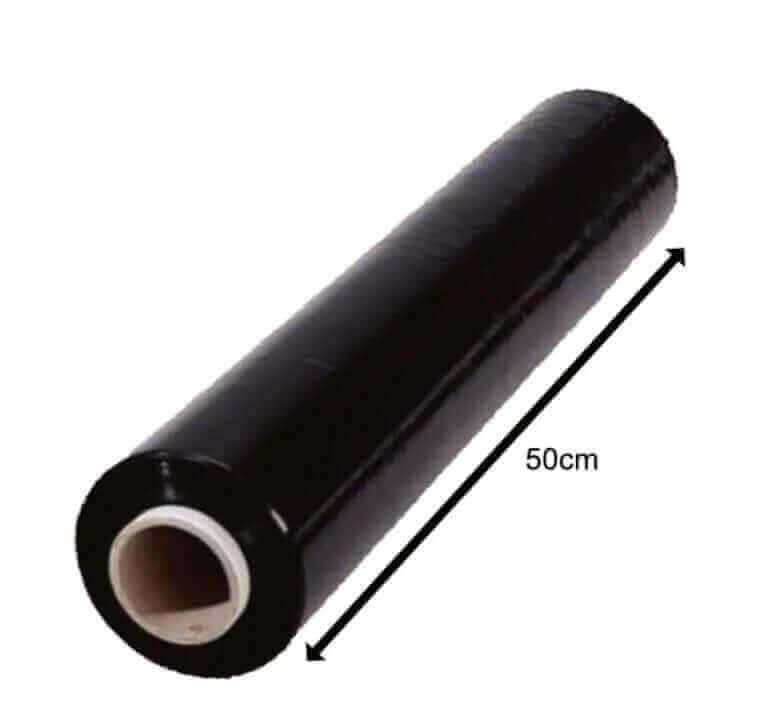 Folie stretch manual 23 my negru 500 mm 1.5 kg 134 ml- 6 buc - Trimaton