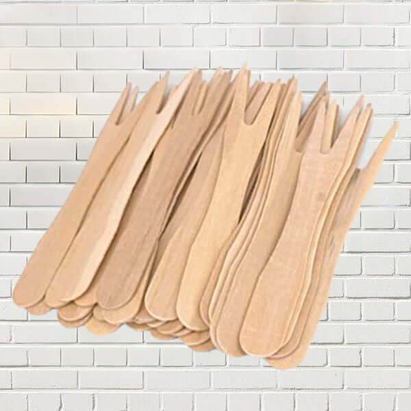 Furculita lemn, cartofi prajiti - 8.5 cm - 1000 buc/set - Trimaton