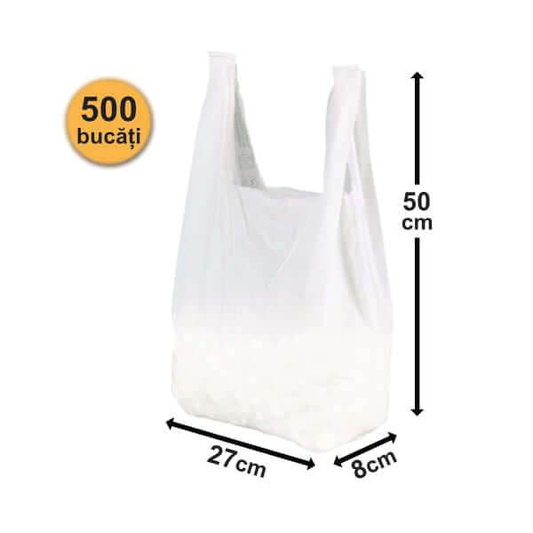 Pungi Biodegradabile 27x50 Cm Albe - 500 buc - Trimaton