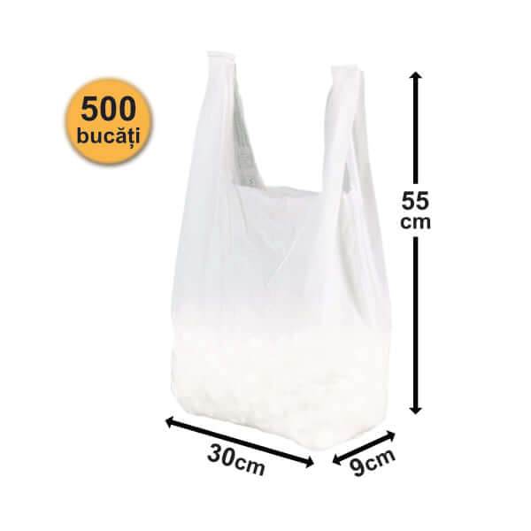 Pungi Biodegradabile 30x55 Cm Albe - 500 buc - Trimaton