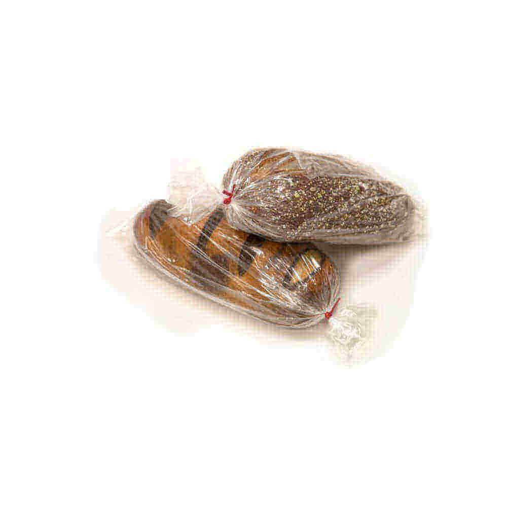 Pungi polipropilena BOPP 150x400 containing baked goods, showcasing transparent and quality packaging.