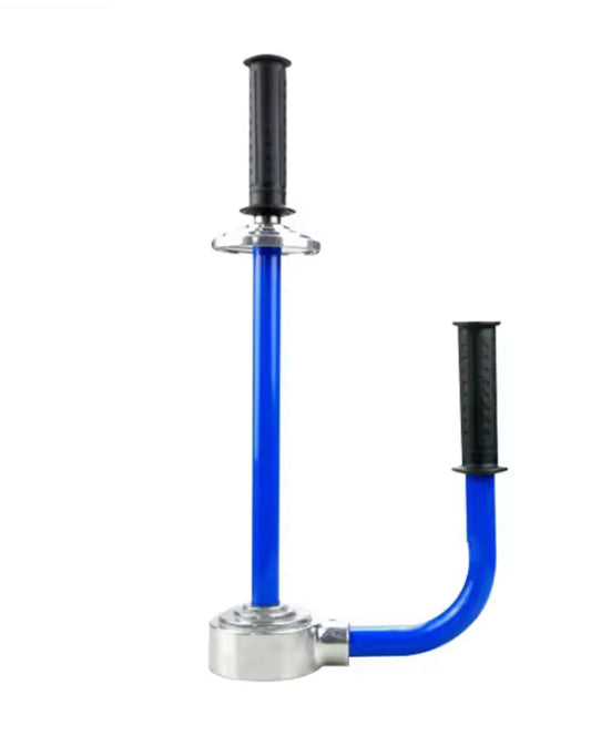 Dispozitiv pentru paletizat cu folie stretch, echipament manual robust pentru ambalare eficiente.