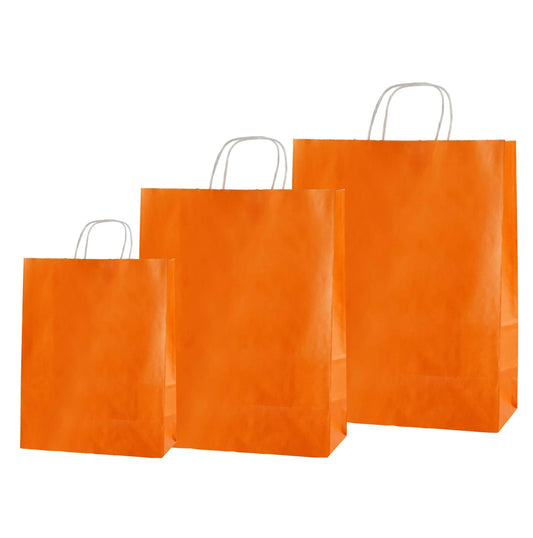 Pungi albe, colorate 100% portocaliu - 32X12X41 - 100 BUC
