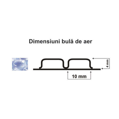 Folie Cu Bule De Aer Mici, 3 Straturi, 50 G/Mp, 1m X 50ml