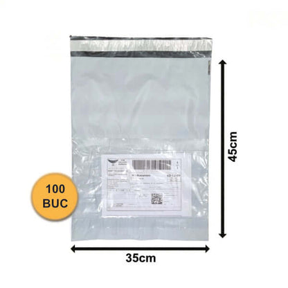 Pungi Curierat Fb05+ Cu Buzunar Awb, 350x450+50mm, 60my