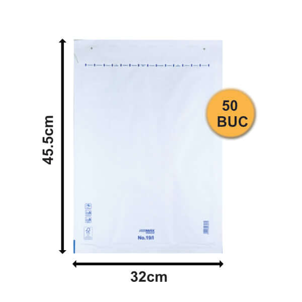 Plicuri Cu Bule Antișoc I19 Albe, 320x455+50mm - 50 buc