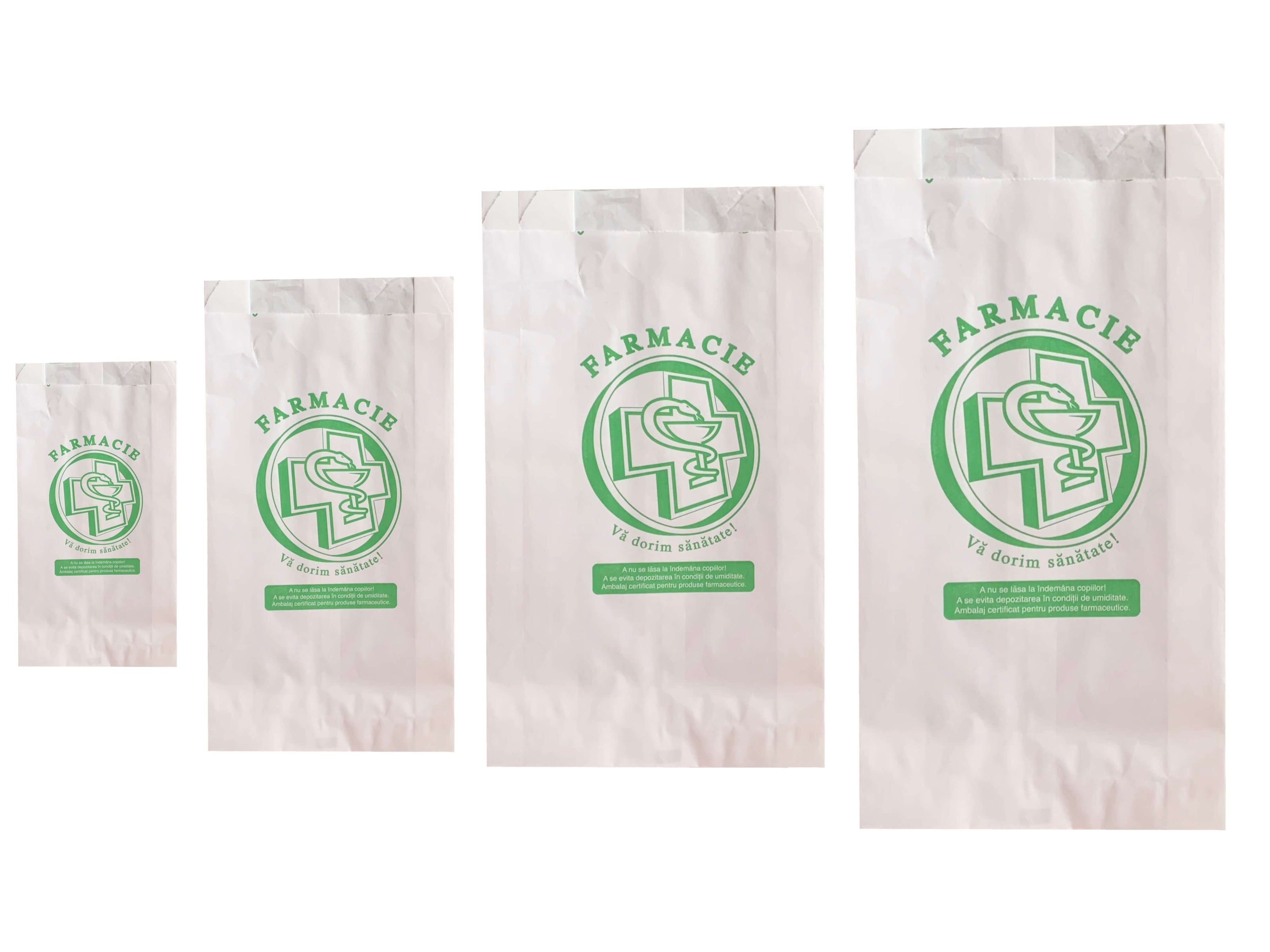 Pungi farmacie, model cruce - 12x4x27cm - 1000 buc.