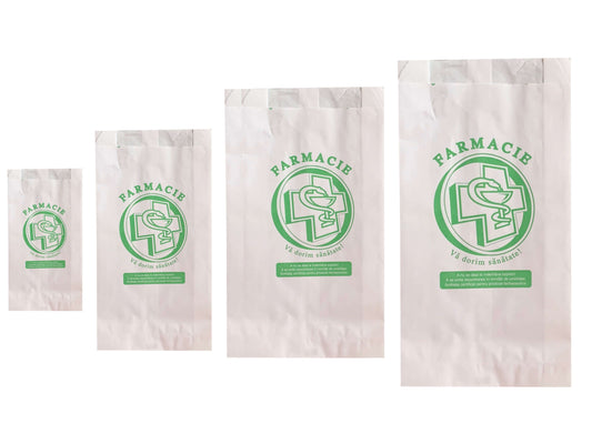 Pungi farmacie PLIC, model cruce - 9x15 cm - 3000 buc.
