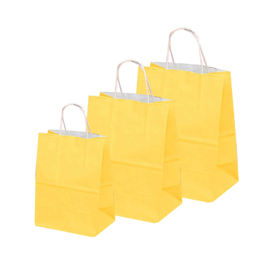 Pungi albe, colorate 100% galben - 32x12x41cm - 100 buc.