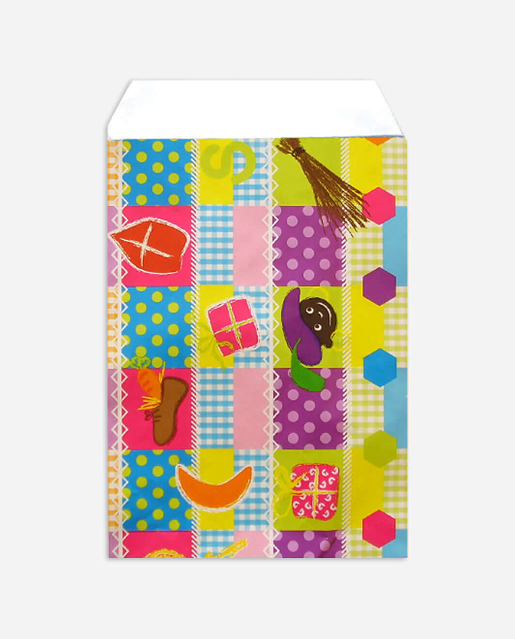 Punga mercerie multicolora - lwc alb 80gr/m2 11x19 cm