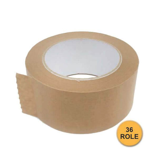 Benzi Adezive Din Hârtie Kraft, Ecologice, 50 Mm X 50 M, Hot Melt - 36 buc - Trimaton