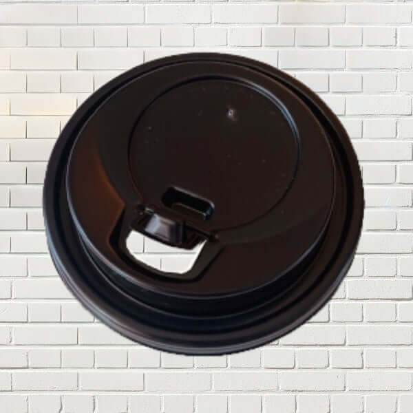 Capace pahare albe 8 oz 12 oz - Capac de pahar negru pentru băuturi, compatibil cu pahare de café.