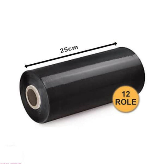 Folie Stretch Neagră, 250mm, 23my, 0.75kg, 134ml - 12 buc - Trimaton
