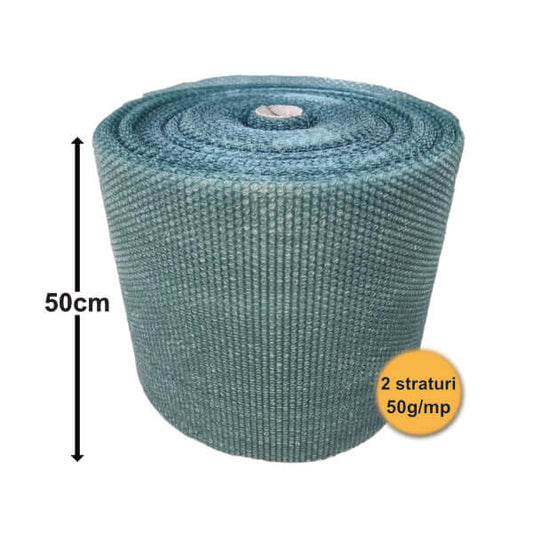 Folie Cu Bule De Aer Mici, 2 Straturi, 50 G/Mp, 0.5m X 100ml