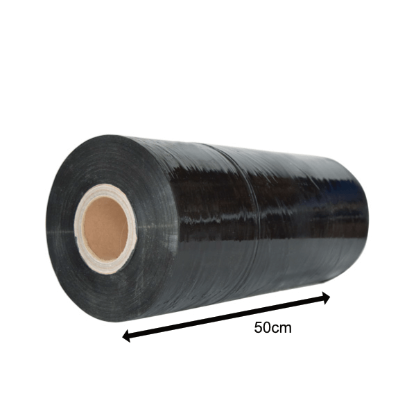 Folie Stretch Neagră, 50cm, 23my, 16kg, 1340ml/Rolă, Uz Auto