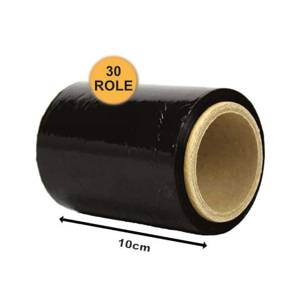 Folie Stretch Neagră, 100mm, 23my, 0.3kg, 134ml - 30 buc