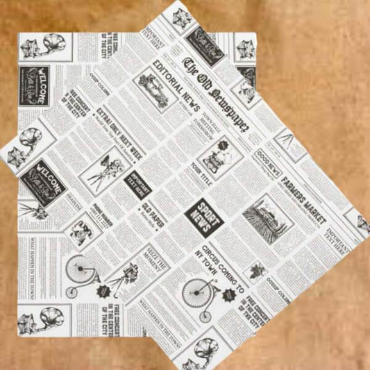 Hartie rezistenta la grasime, BIO, model Ziar - 30x40cm (Hartie 40gr) - 10 kg - Trimaton