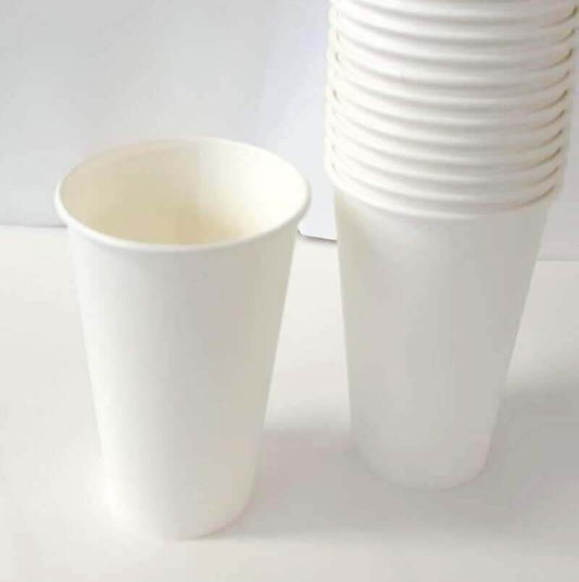 Pahare carton albe - 8 oz (236 ml) - 100 buc. - Trimaton