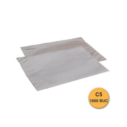 Plicuri C5 Awb Autoadezive Din Plastic Cu Fereastra, Set 1000 Buc. 240x180mm - Trimaton