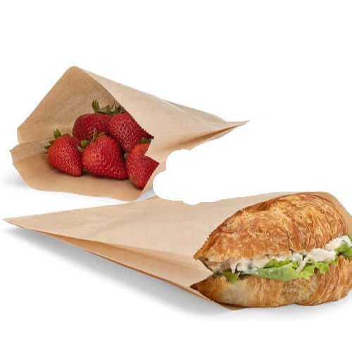 Punga hartie kraft natur universala, utilizata pentru ambalarea covrigilor si fructelor, ideală pentru produse de patiserie.