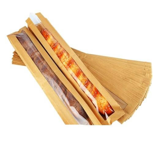 Pungi cu fereastra, Bagheta 12x5x31cm(f=4cm)- 1000 buc