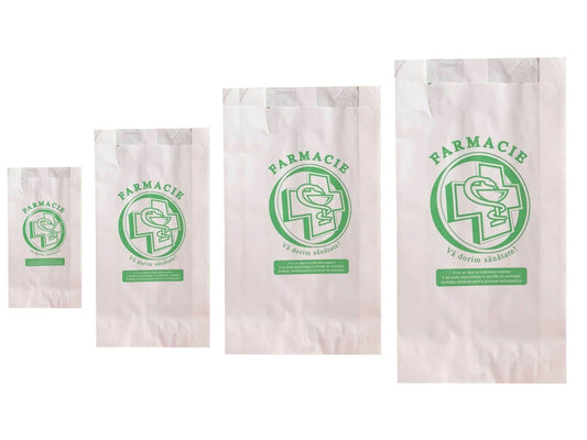 Pungi farmacie, model cruce - 12x4x27cm - 1000 buc. - Trimaton