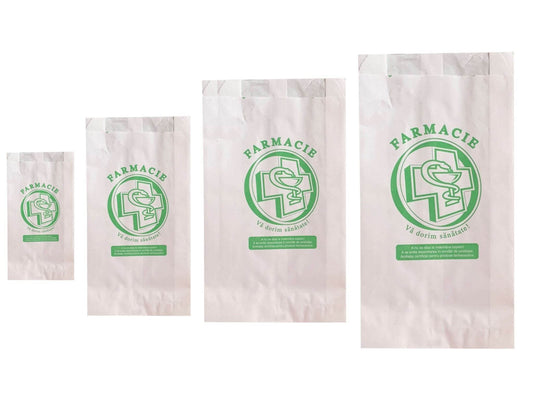 Pungi farmacie PLIC, model cruce - 9x15 cm - 3000 buc. - Trimaton