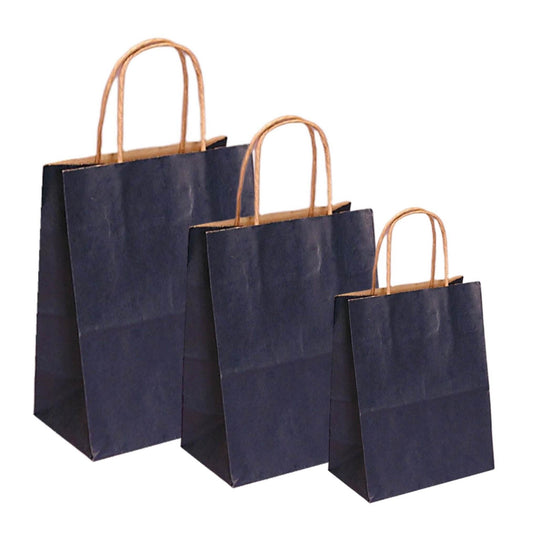 Pungi natur, colorate 100% albastru - 25x14x30 - 100 buc. - Trimaton