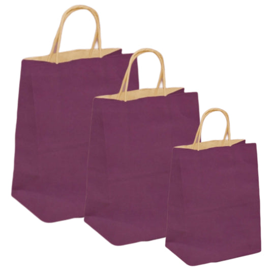 Pungi natur colorate mov 16x8x21 - 100 buc. Ambalaje elegante, compacte și rezistente în culoare mov.