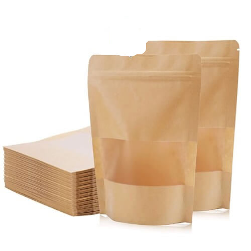 Pungi stand up hartie 20x30cm - 100 buc, pungi cu fermoar pentru ambalare si stocare produse.