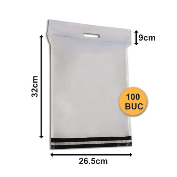 Pungi Curierat Cu Mâner Pcma03, 265x320+90+50mm, 60my