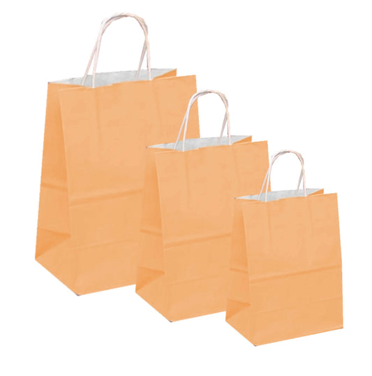 Pungi albe, colorate 100% piersica - 32X12X41 - 100 BUC.