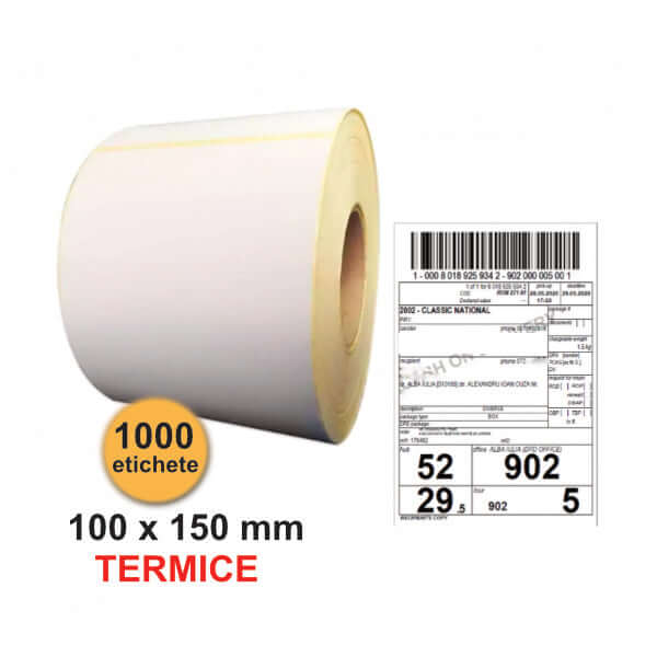 Etichete Autoadezive Termice 100 X 150 Mm, Perfor