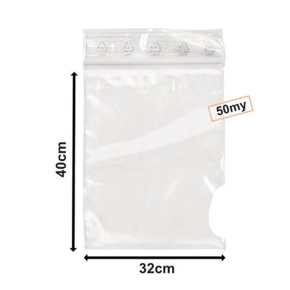 Pungi Din Plastic Cu Fermoar (Zip Lock), 320mm X 400mm